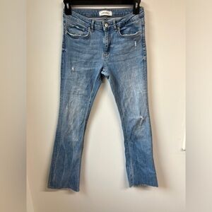 Zara Light Blue Flare Jeans